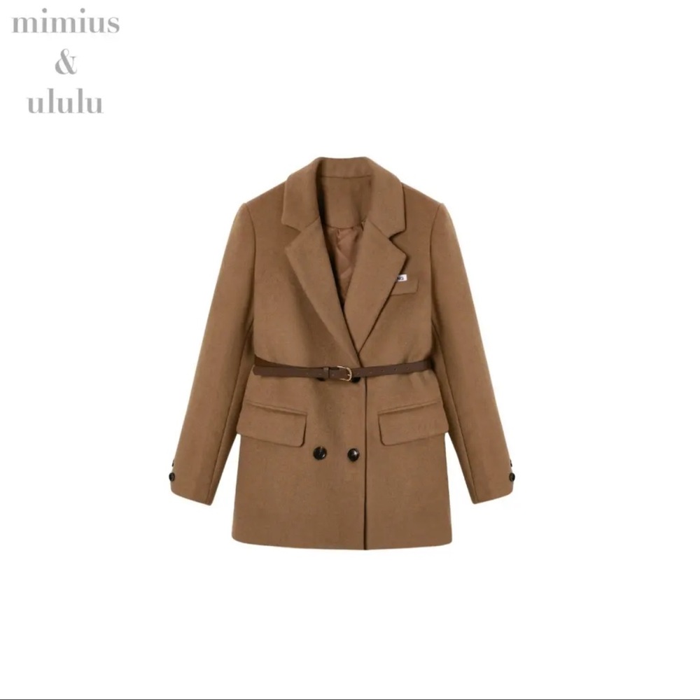 Chocolate Short Double-Breased Coat
